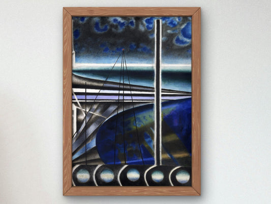 Metropolitan Port by Joseph Stella, 1935, Art Deco and American Modernism, fine art print