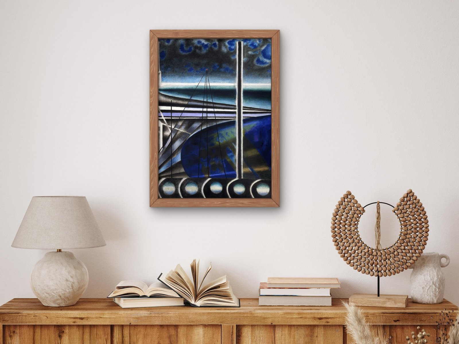 Metropolitan Port by Joseph Stella, 1935, Art Deco and American Modernism, fine art print