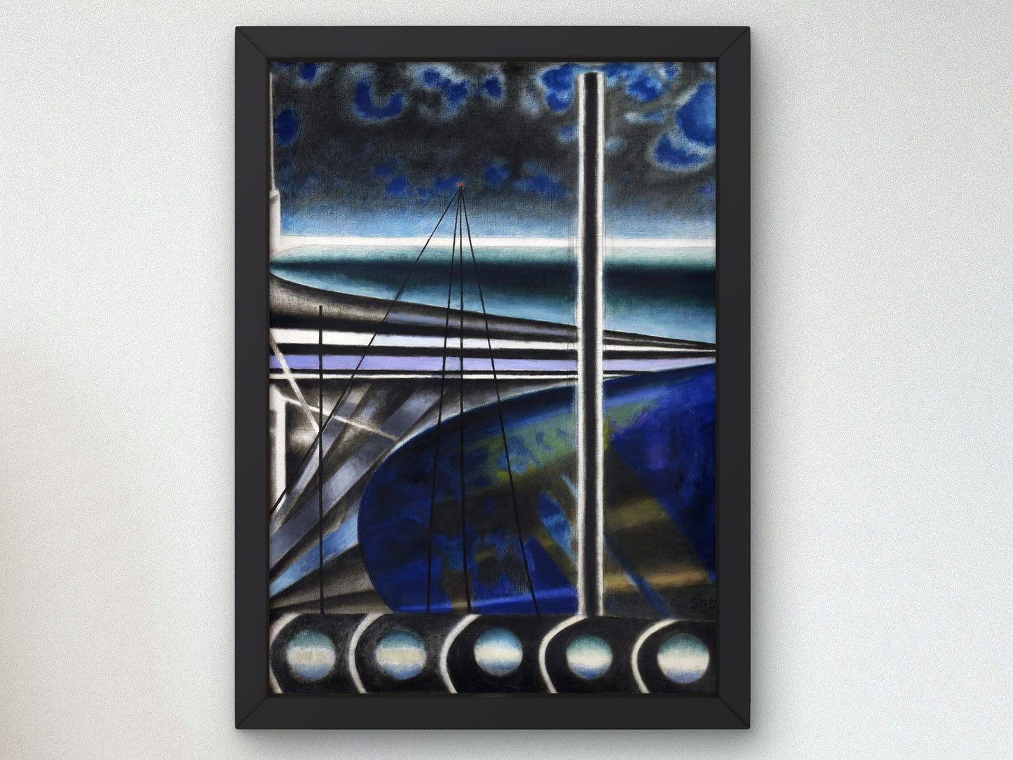 Metropolitan Port by Joseph Stella, 1935, Art Deco and American Modernism, fine art print