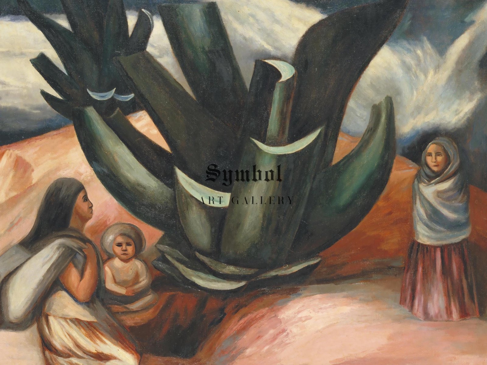 Mexican Landscape by José Clemente Orozco, 1932, Art Deco and American Modernism, fine art print