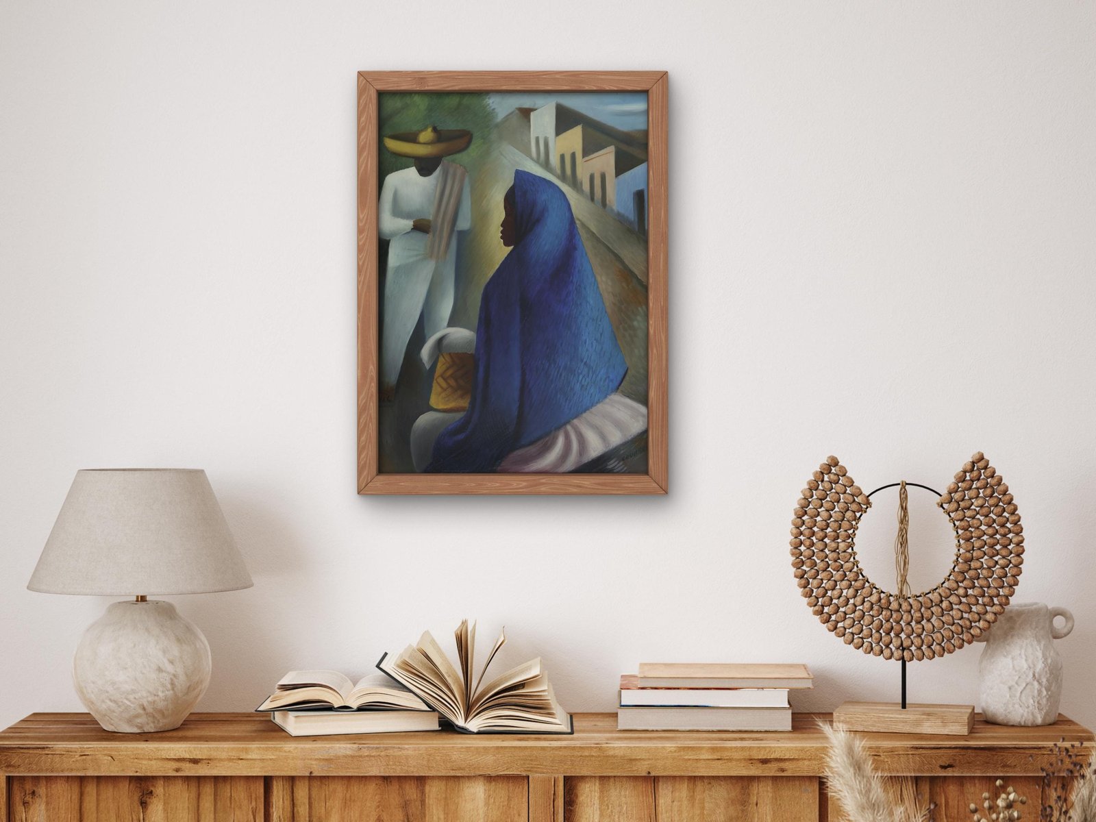 Mexican Street Scene by Miguel Covarrubias, 1935, Art Deco and American Modernism, fine art print