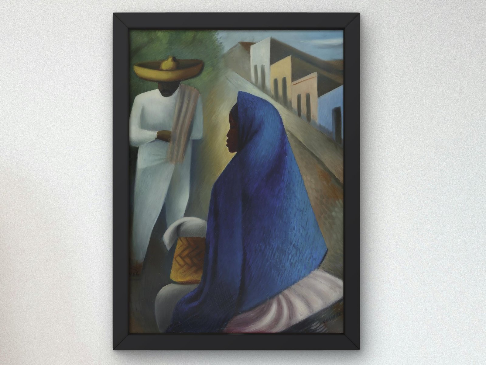 Mexican Street Scene by Miguel Covarrubias, 1935, Art Deco and American Modernism, fine art print