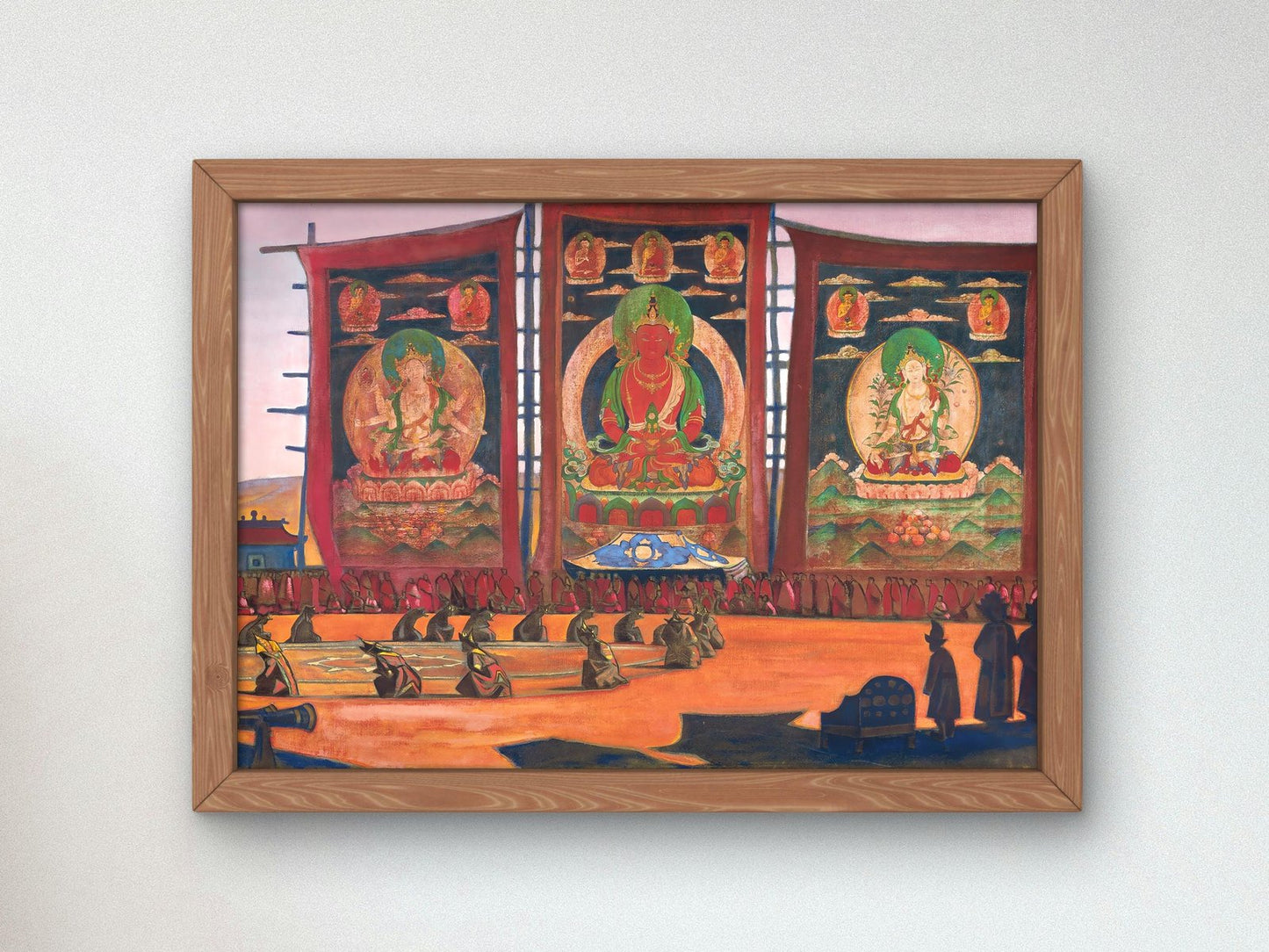 Mongolian Tsam Religious Ceremony by Nicolas Roerich, 1927, Orientalism and Exoticism, fine art print