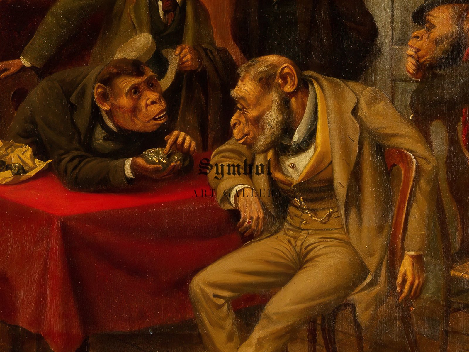 Monkeys with Gold Nugget by William Holbrook Beard, 1890, Realism and Naturalism, fine art print