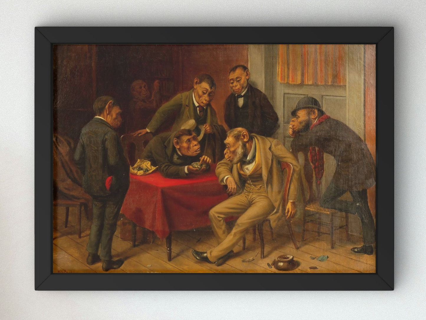 Monkeys with Gold Nugget by William Holbrook Beard, 1890, Realism and Naturalism, fine art print