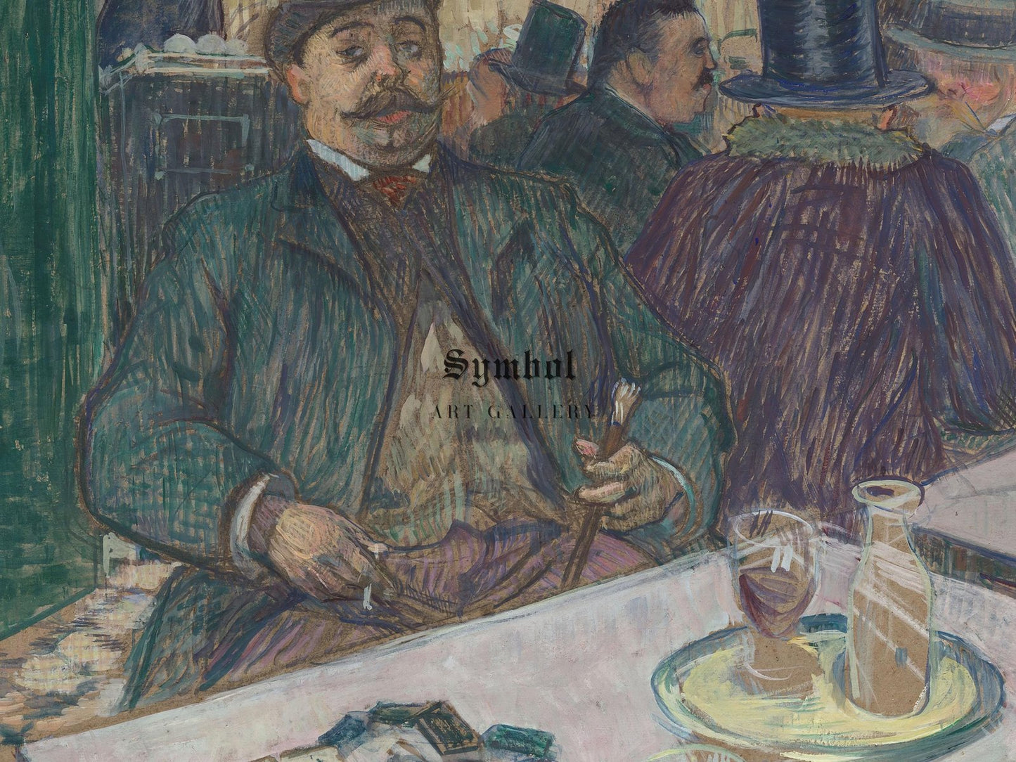 Monsieur Boileau at the Cafe by Henri de Toulouse Lautrec, 1893, Art Nouveau and Belle Époque, fine art print