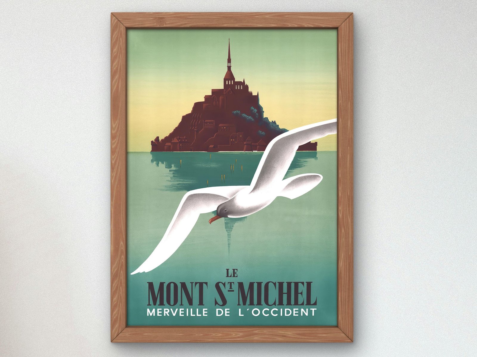 Mont St Michel by Pierre Fix-Masseau, 1940, Vintage Ads and Posters, fine art print