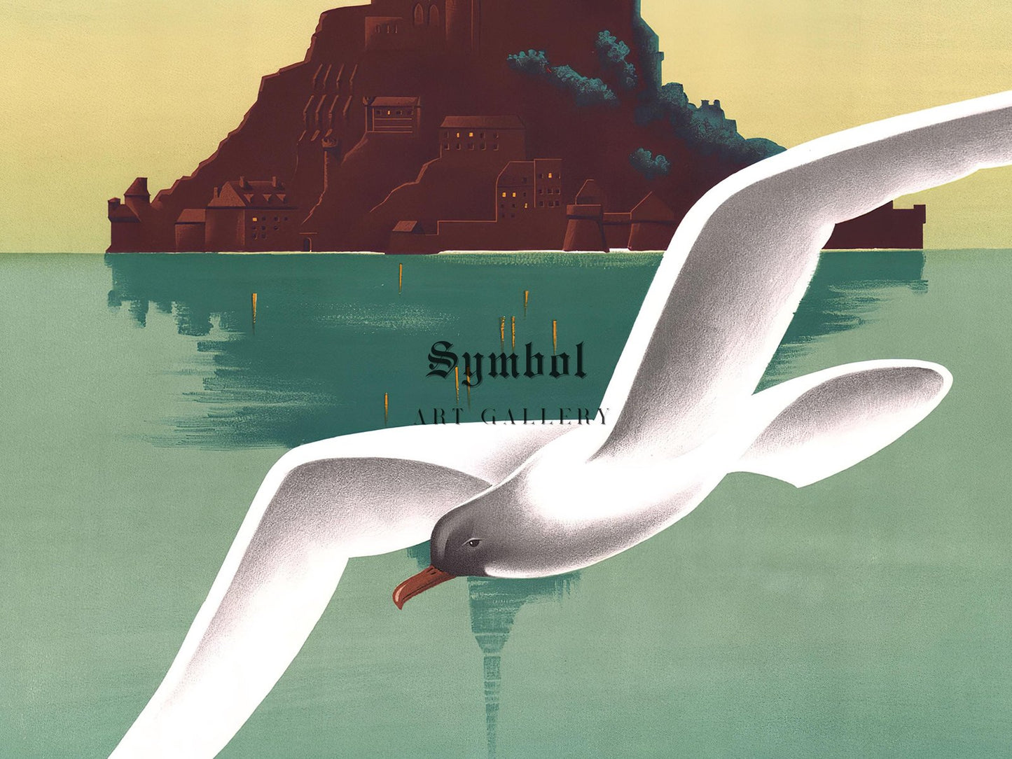 Mont St Michel by Pierre Fix-Masseau, 1940, Vintage Ads and Posters, fine art print