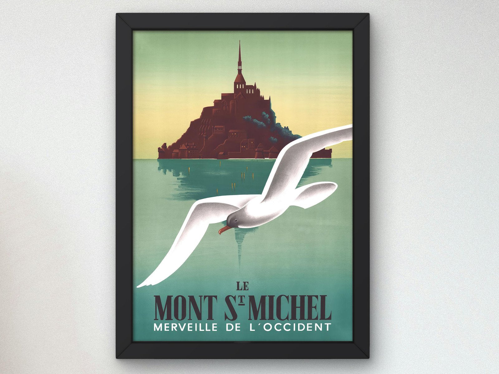 Mont St Michel by Pierre Fix-Masseau, 1940, Vintage Ads and Posters, fine art print