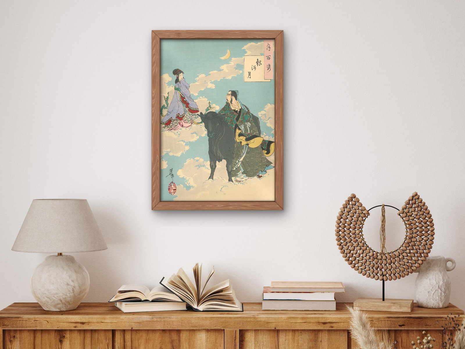 Moon of the Milky Way by Tsukioka Yoshitoshi, 1886, Japanese Woodblock Prints, fine art print