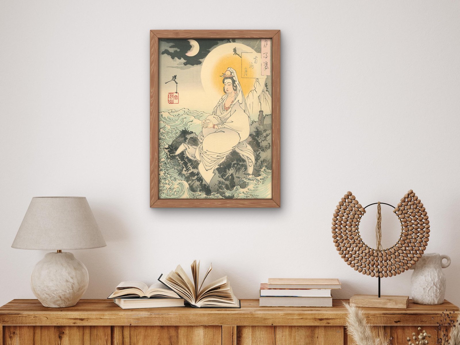 Moon of the Southern Sea by Tsukioka Yoshitoshi, 1888, Japanese Woodblock Prints, fine art print