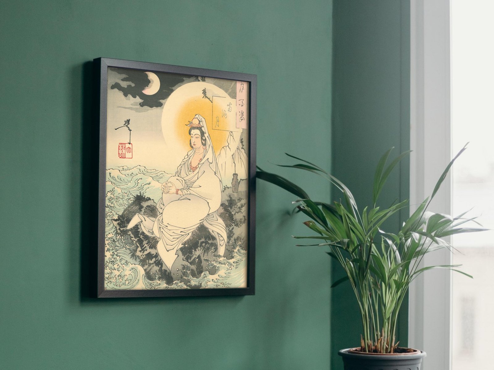 Moon of the Southern Sea by Tsukioka Yoshitoshi, 1888, Japanese Woodblock Prints, fine art print