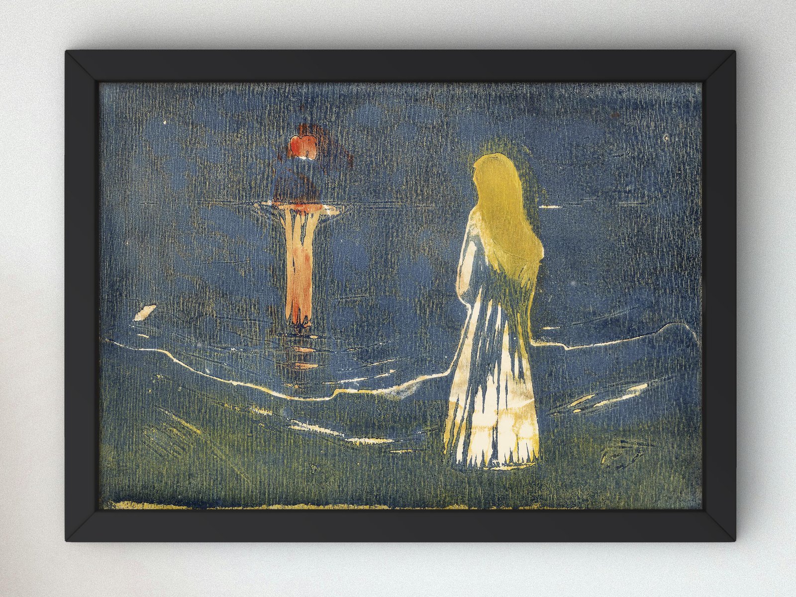 Moonlight on the Sea by Edvard Munch, 1912, Expressionism and Fauvism, fine art print