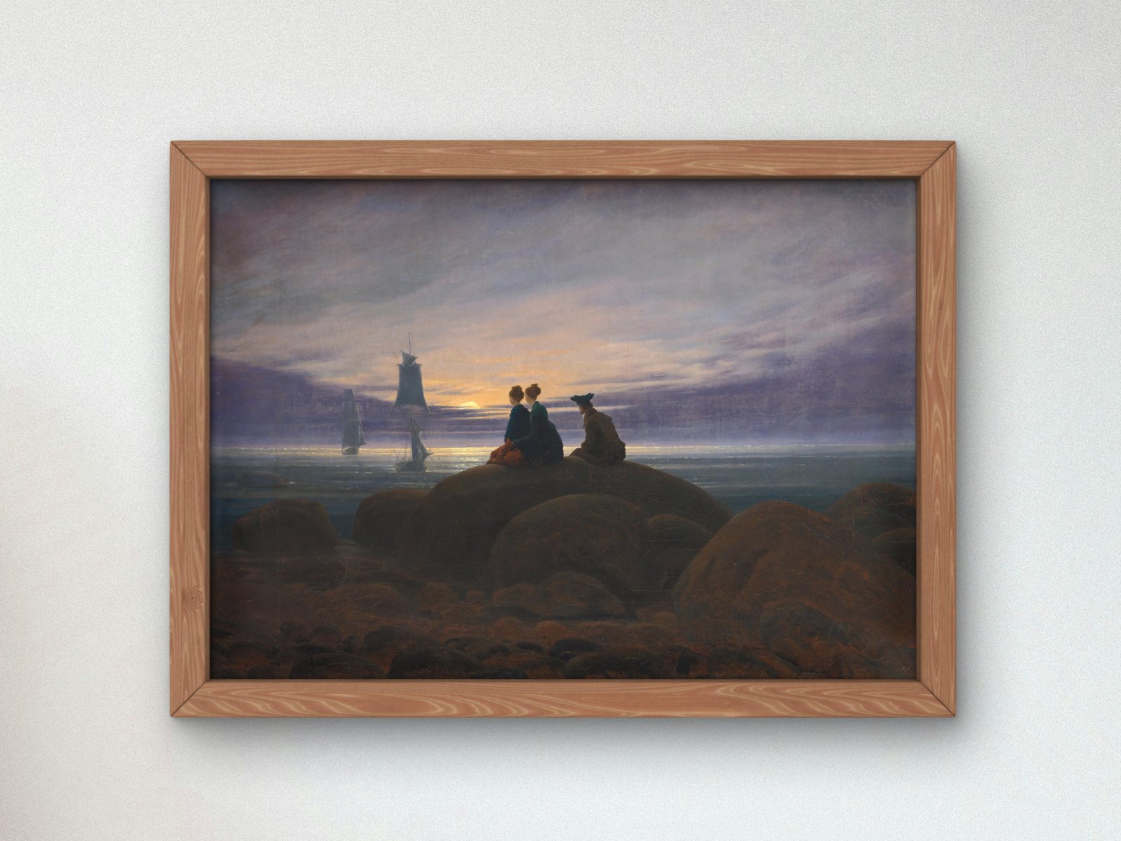 Moonrise over the Sea by Caspar David Friedrich, 1822, Romanticism and Classical Landscapes, fine art print