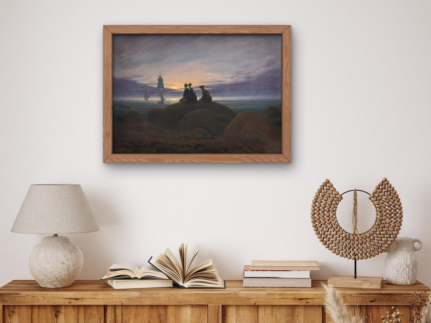 Moonrise over the Sea by Caspar David Friedrich, 1822, Romanticism and Classical Landscapes, fine art print