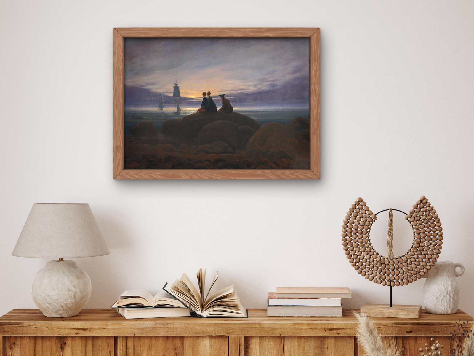 Moonrise over the Sea by Caspar David Friedrich, 1822, Romanticism and Classical Landscapes, fine art print
