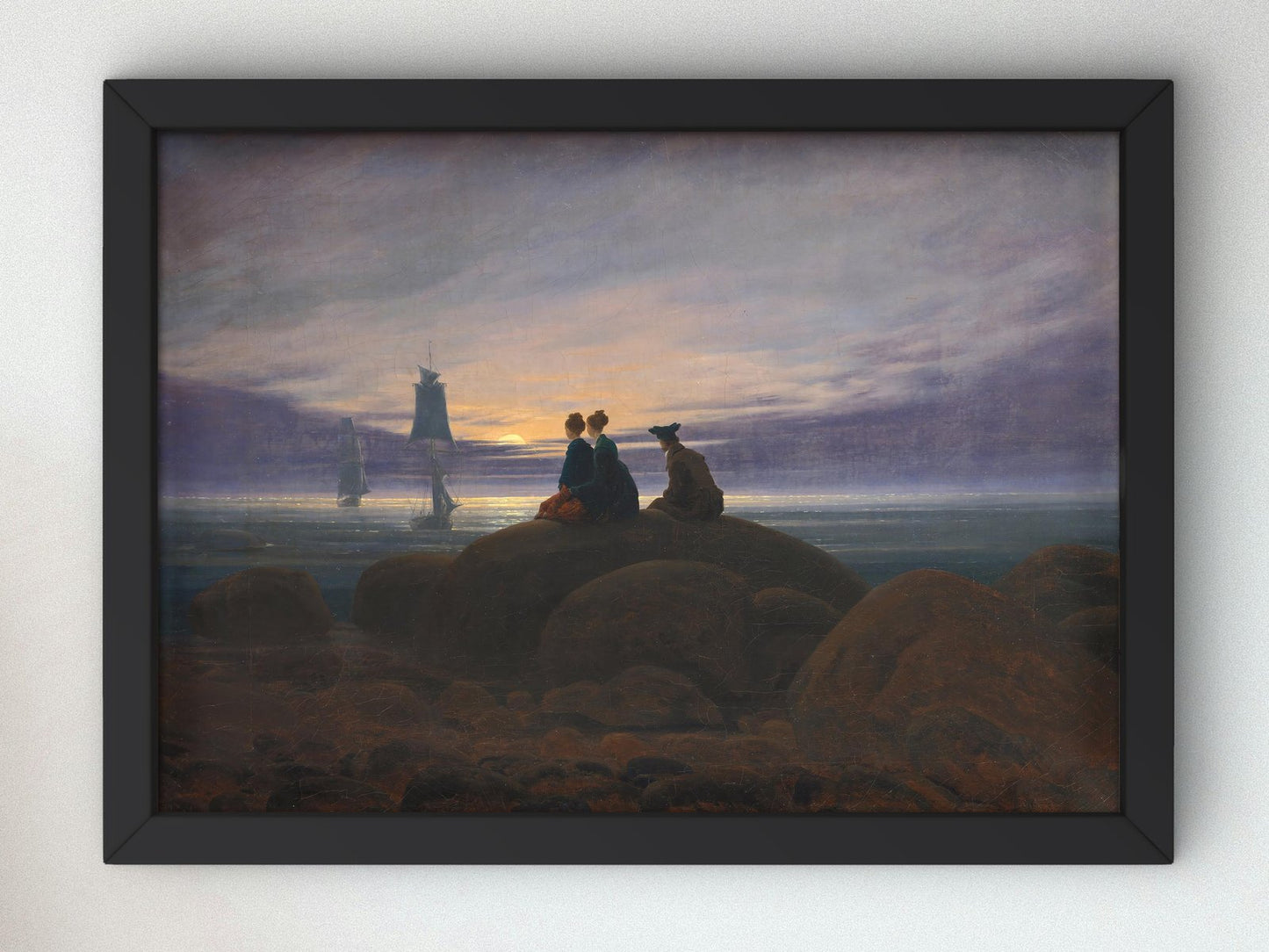 Moonrise over the Sea by Caspar David Friedrich, 1822, Romanticism and Classical Landscapes, fine art print