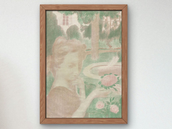 Morning Bouquet Tears by Maurice Denis 1899, Wall Art Print, Fine Art Reproduction, Museum Quality Decor, Poster