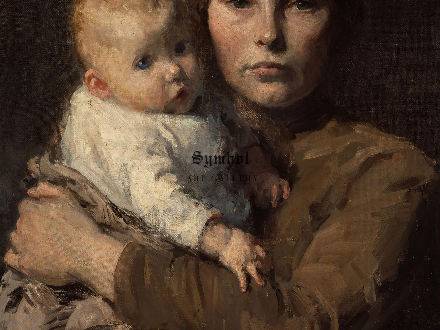 Mother and Child by Julius Gaari Melchers, 1906, Realism and Naturalism, fine art print