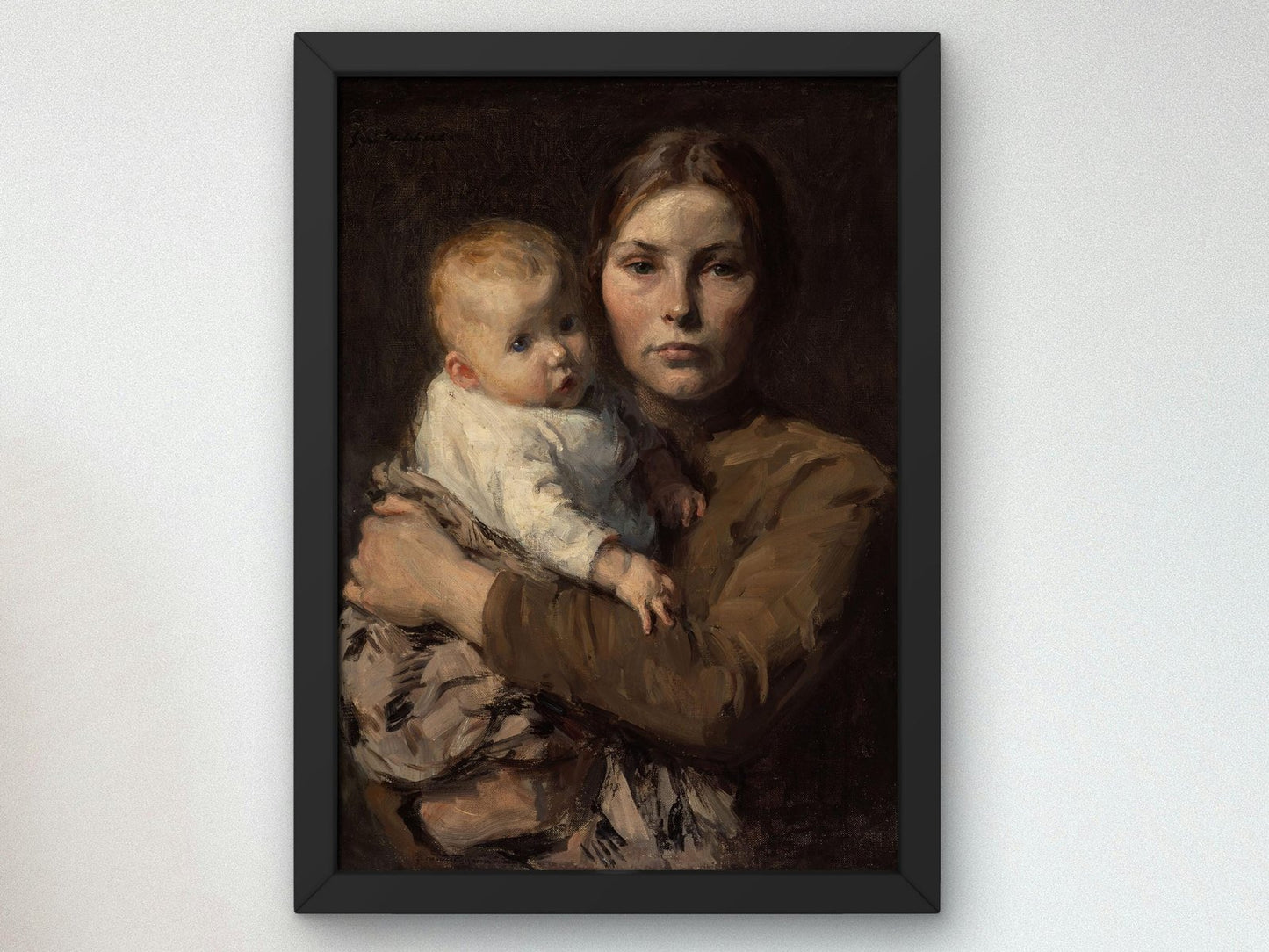 Mother and Child by Julius Gaari Melchers, 1906, Realism and Naturalism, fine art print