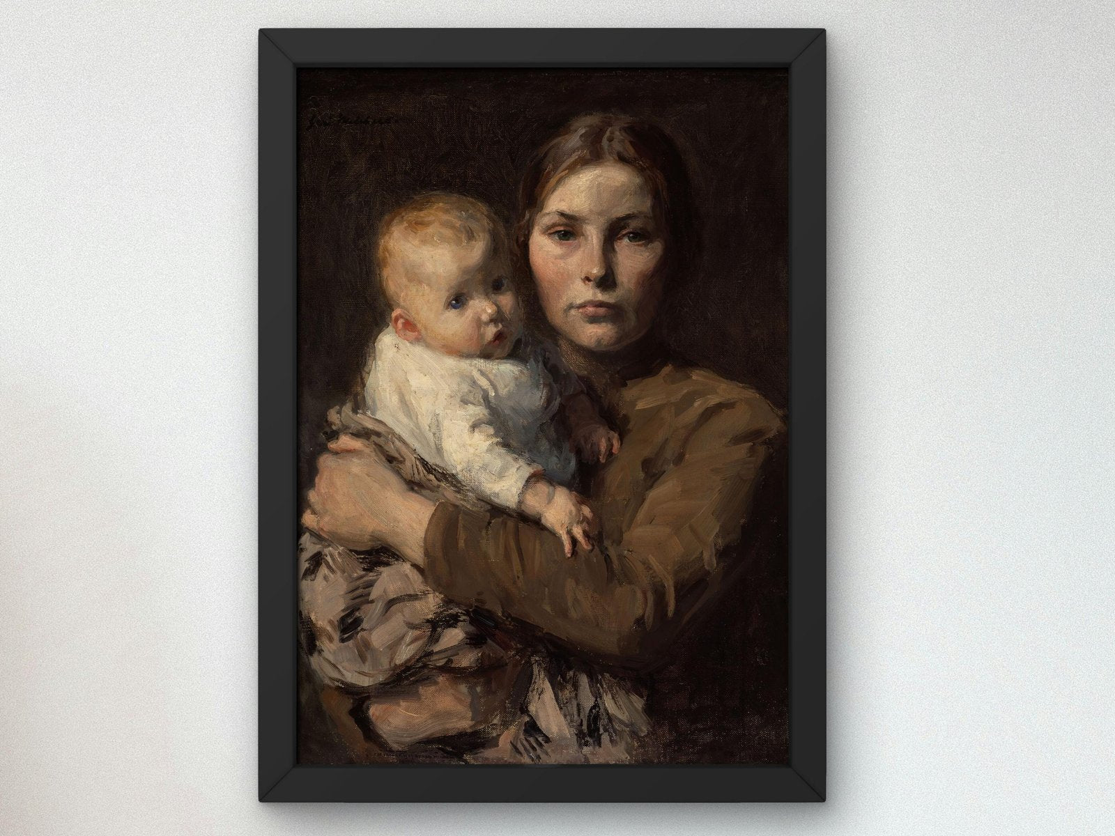 Mother and Child by Julius Gaari Melchers, 1906, Realism and Naturalism, fine art print