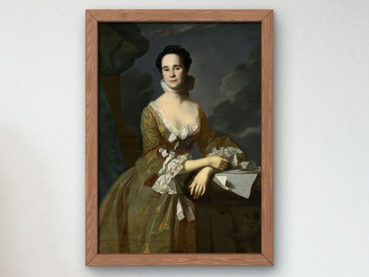 Mrs Daniel Hubbard Mary Greene by John Singleton Copley, 1764, Rococo and Neoclassicism, fine art print