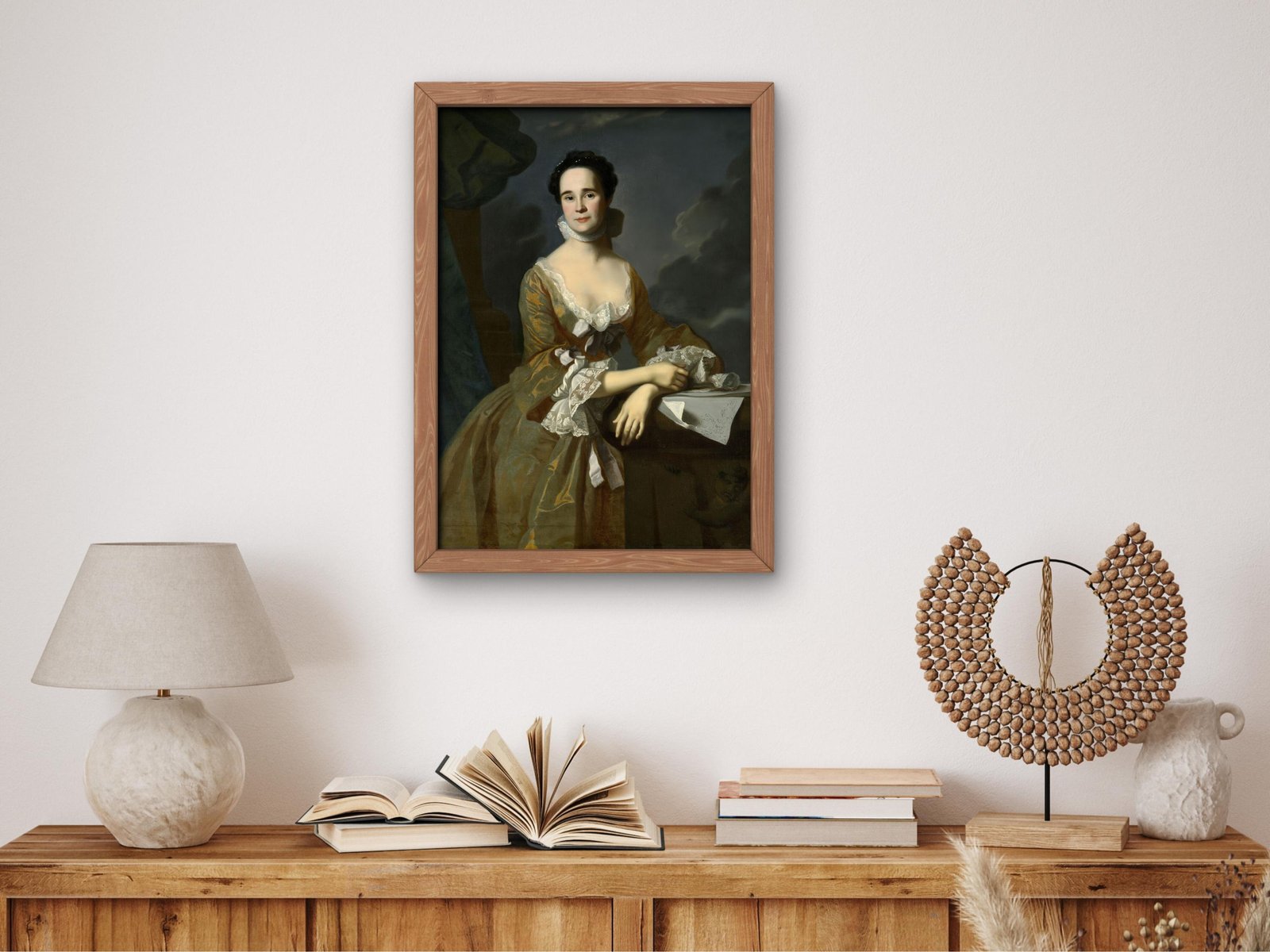 Mrs Daniel Hubbard Mary Greene by John Singleton Copley, 1764, Rococo and Neoclassicism, fine art print