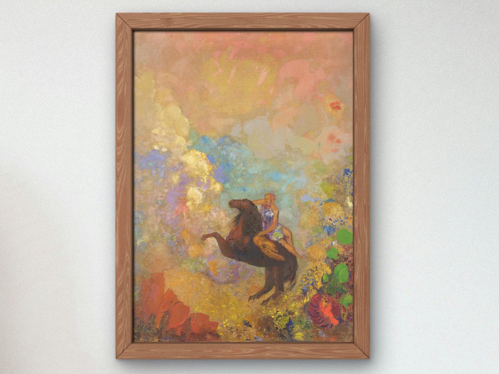 Muse on Pegasus by Odilon Redon, 1907, Pre-Raphaelites and Symbolism, fine art print