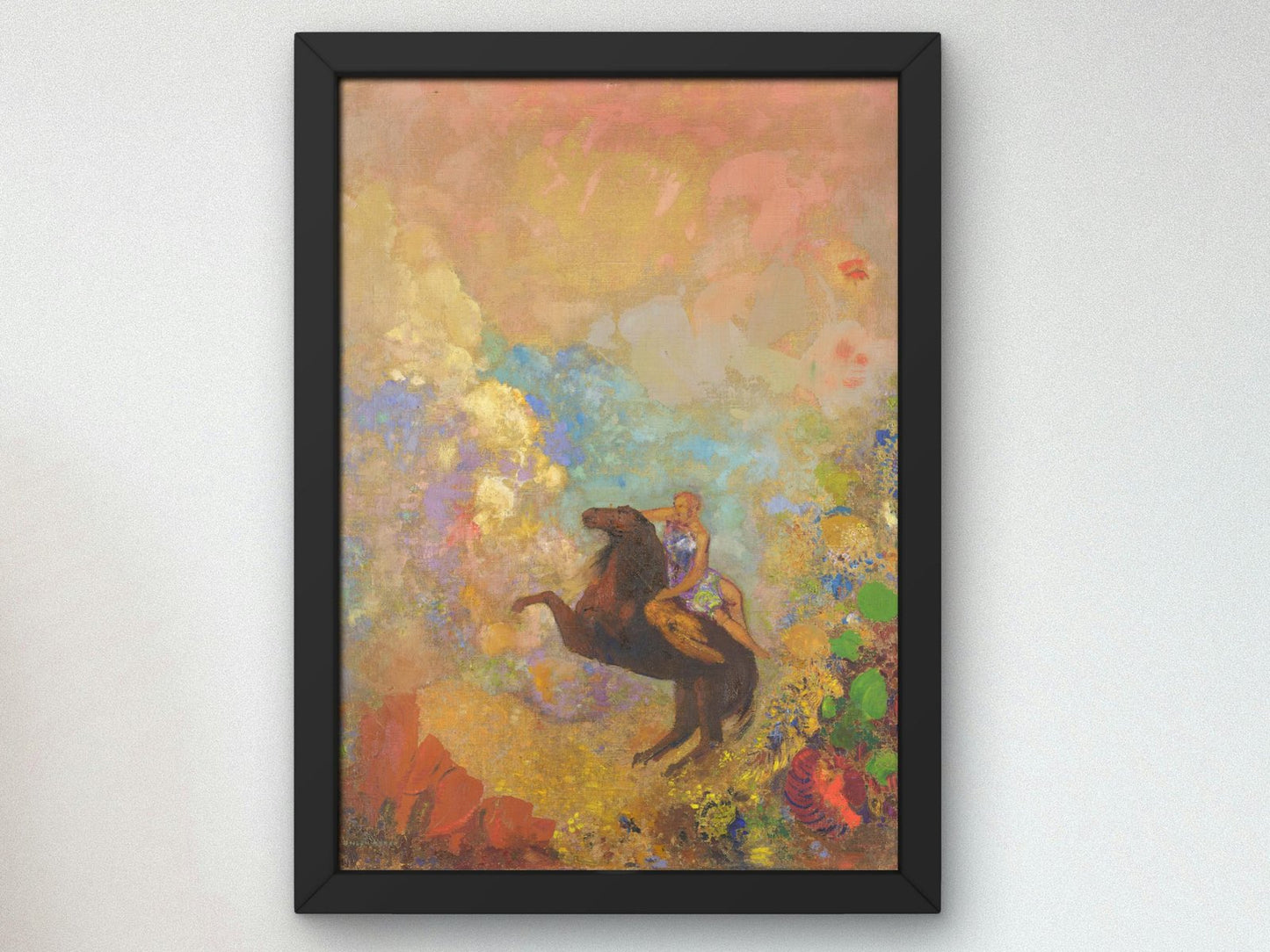 Muse on Pegasus by Odilon Redon, 1907, Pre-Raphaelites and Symbolism, fine art print