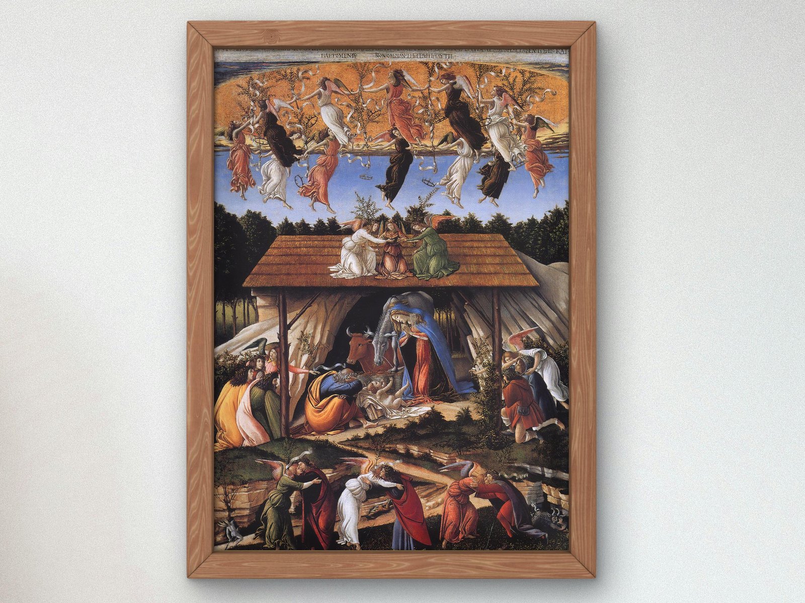 Mystic Nativity by Sandro Botticelli, 1500, Renaissance, fine art print