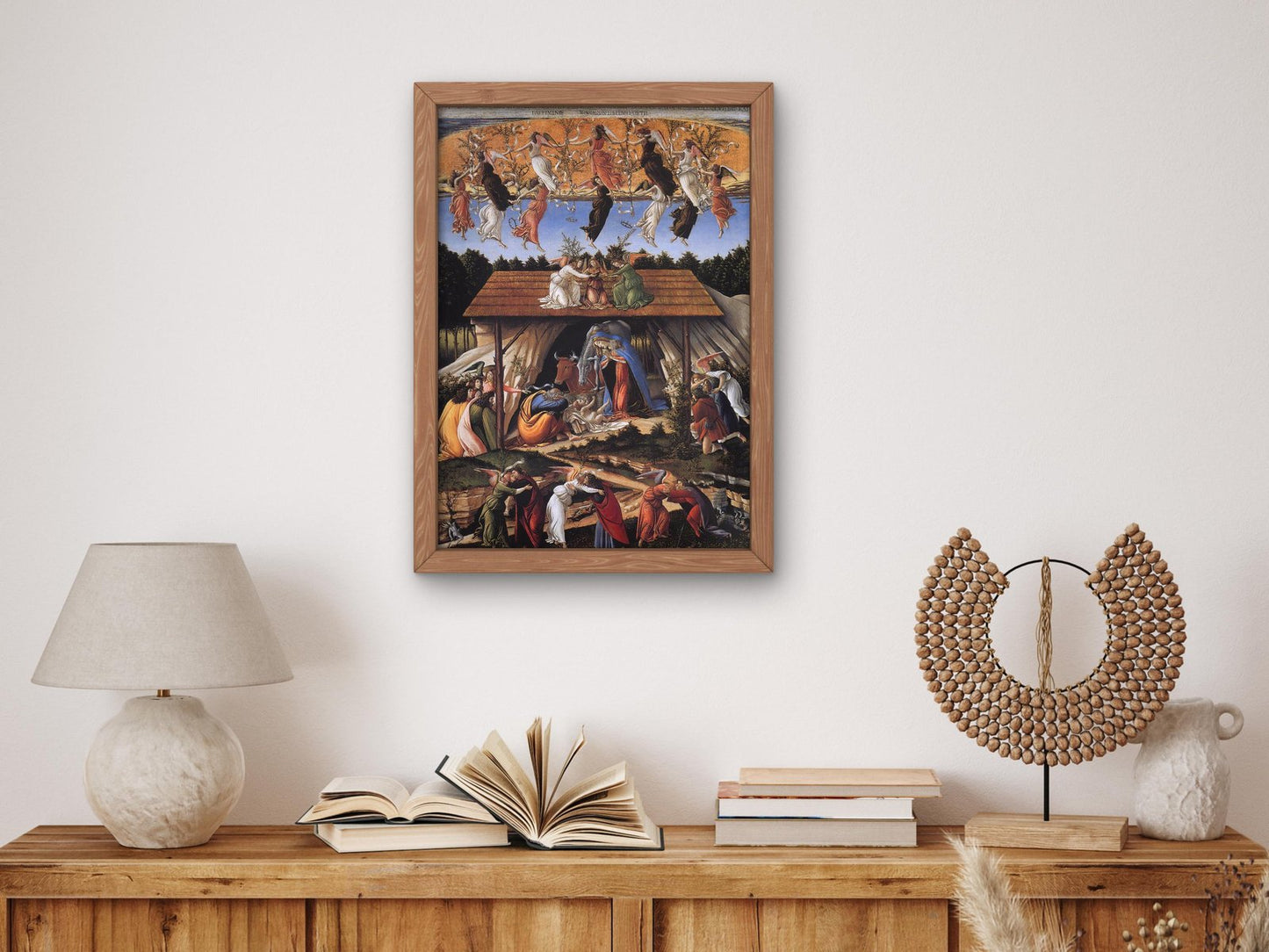 Mystic Nativity by Sandro Botticelli, 1500, Renaissance, fine art print
