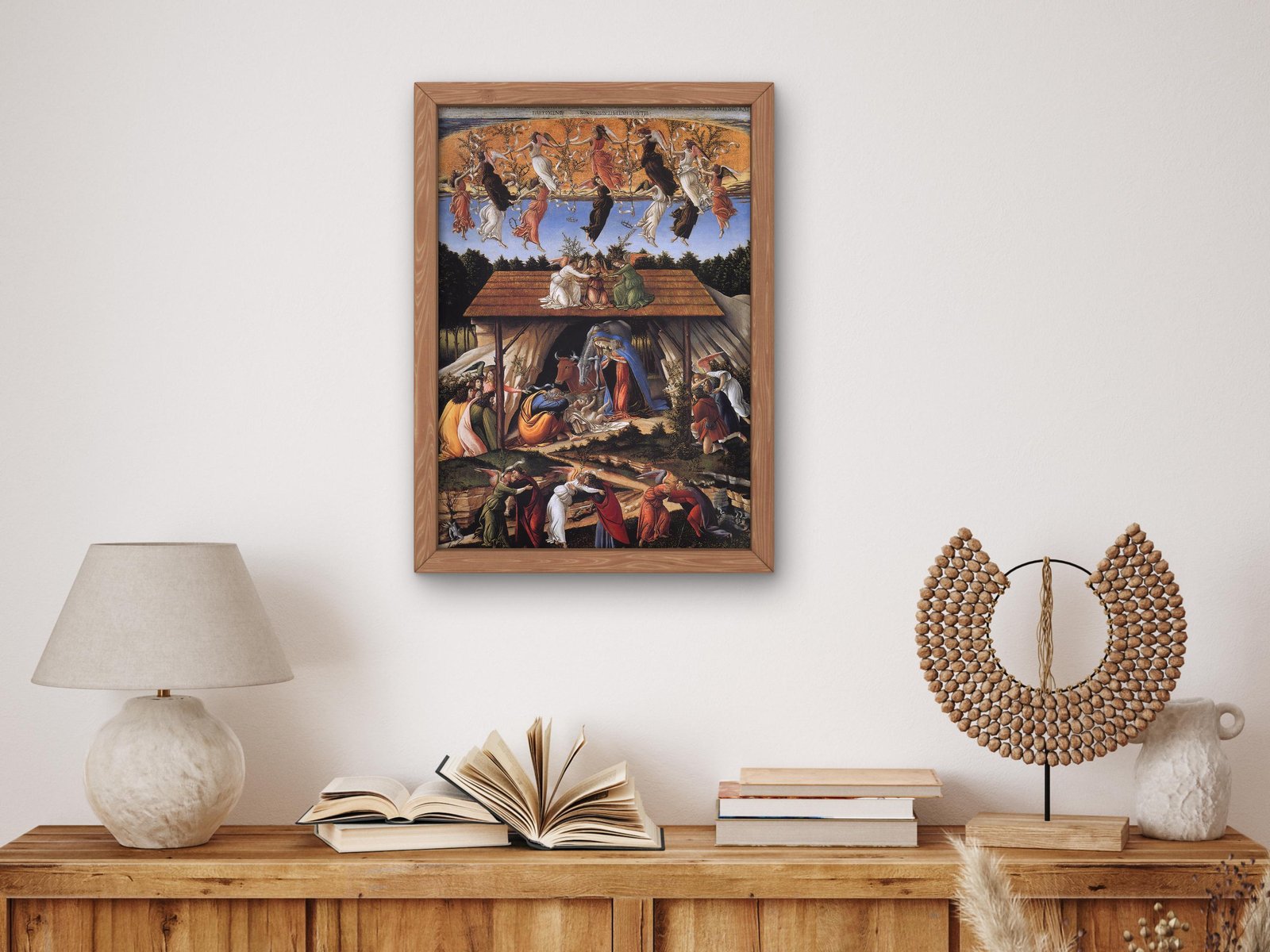 Mystic Nativity by Sandro Botticelli, 1500, Renaissance, fine art print
