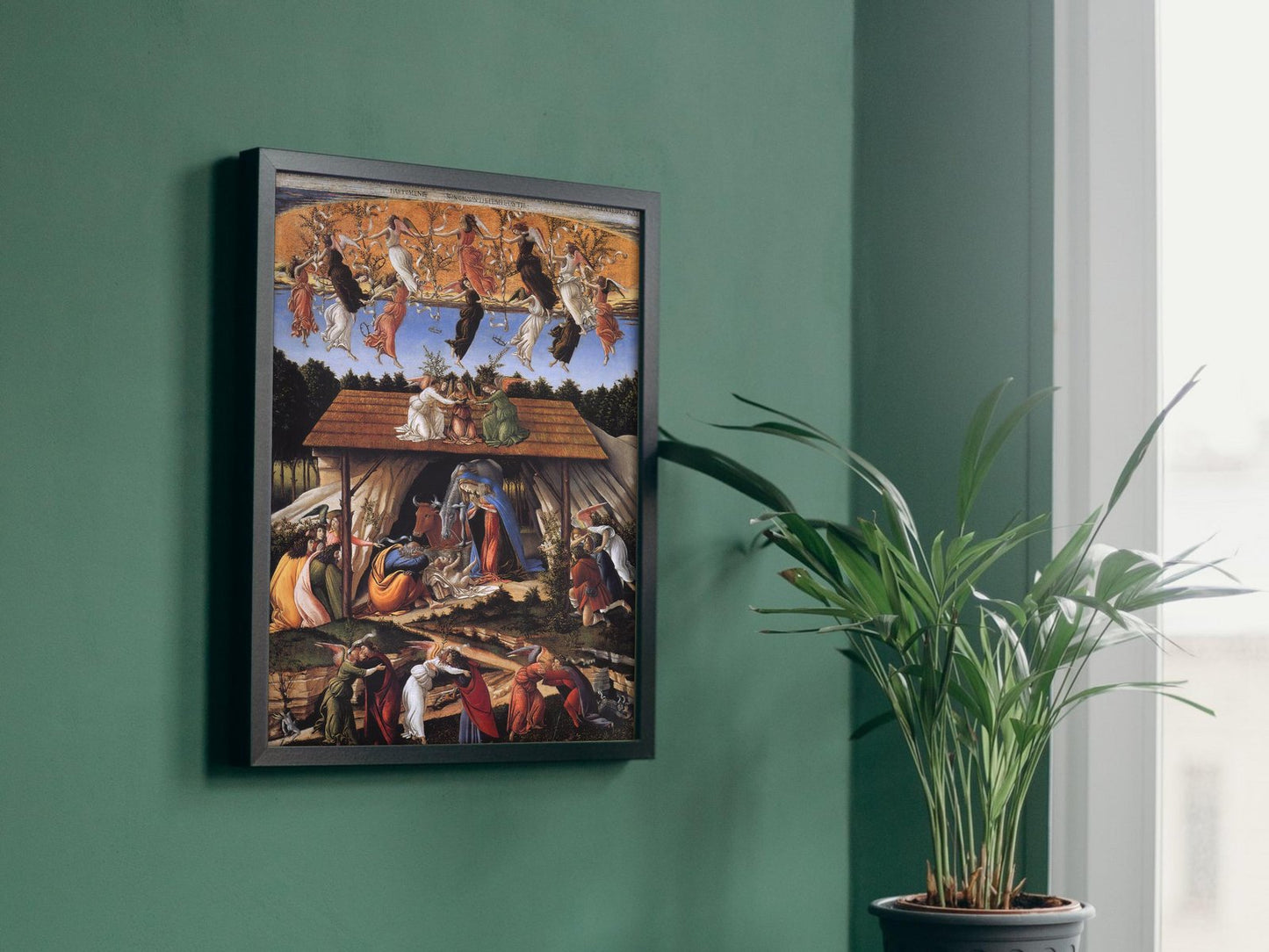 Mystic Nativity by Sandro Botticelli, 1500, Renaissance, fine art print