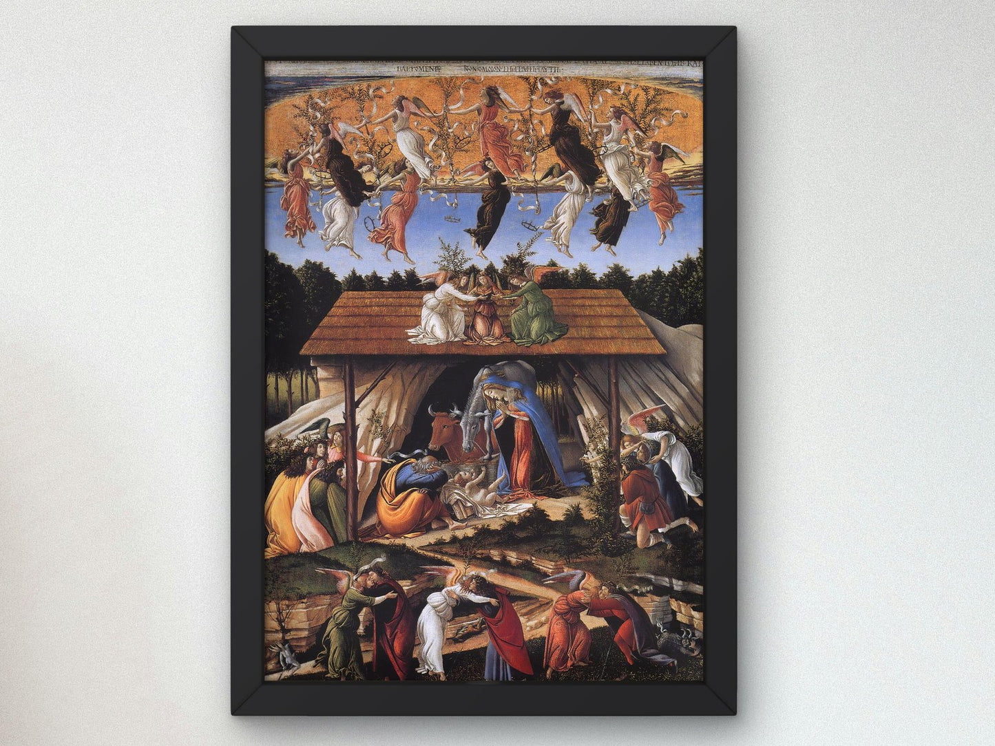Mystic Nativity by Sandro Botticelli, 1500, Renaissance, fine art print
