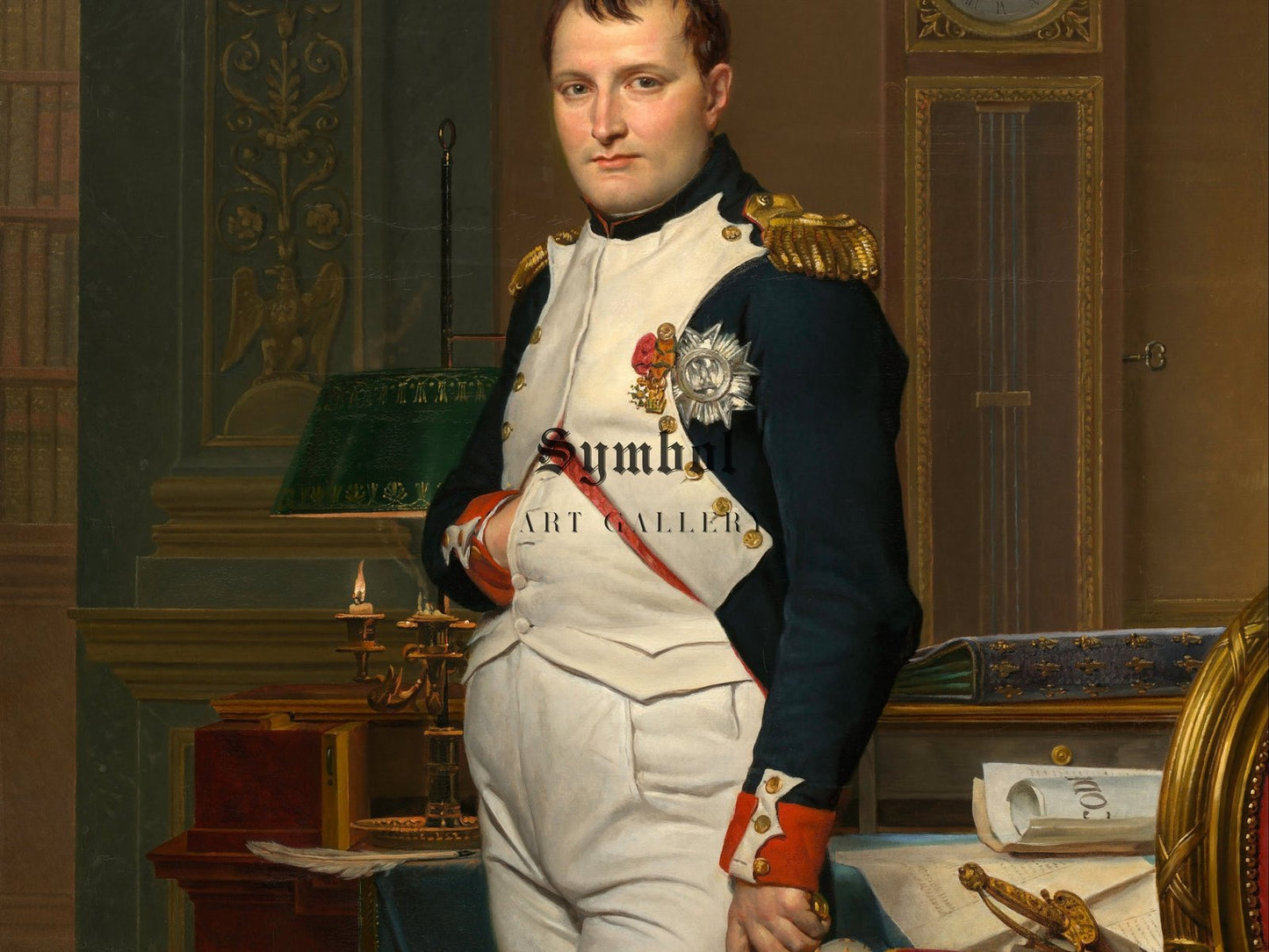 Napoleon in his Study by Jacques-Louis David, 1812, Rococo and Neoclassicism, fine art print