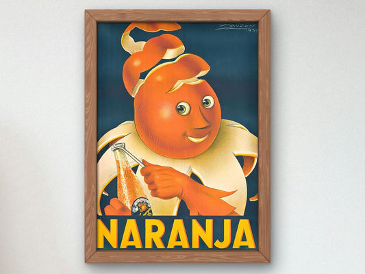 Naranja Juice poster by Achille Mauzan, 1937, Vintage Ads and Posters, fine art print