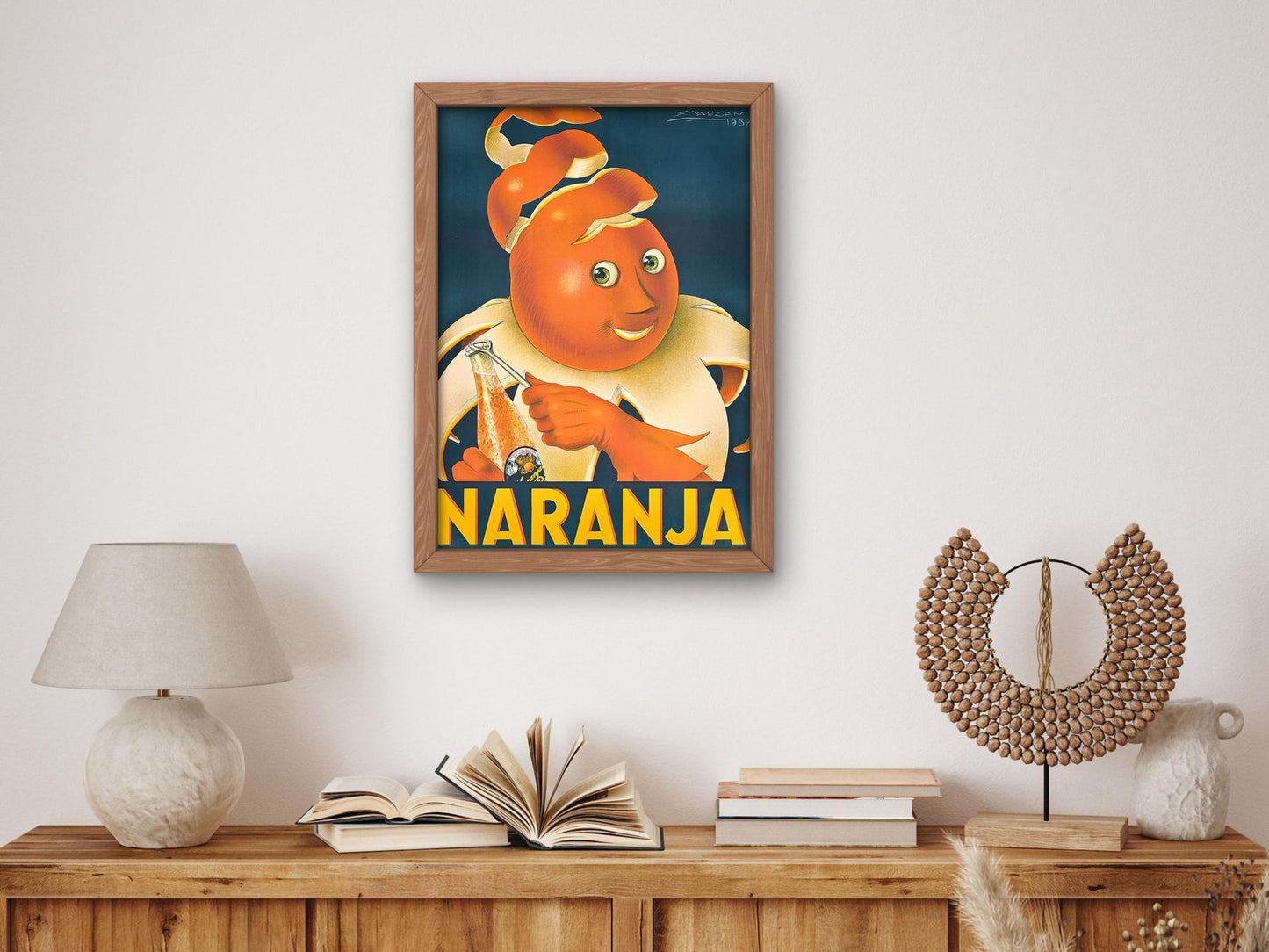 Naranja Juice poster by Achille Mauzan, 1937, Vintage Ads and Posters, fine art print