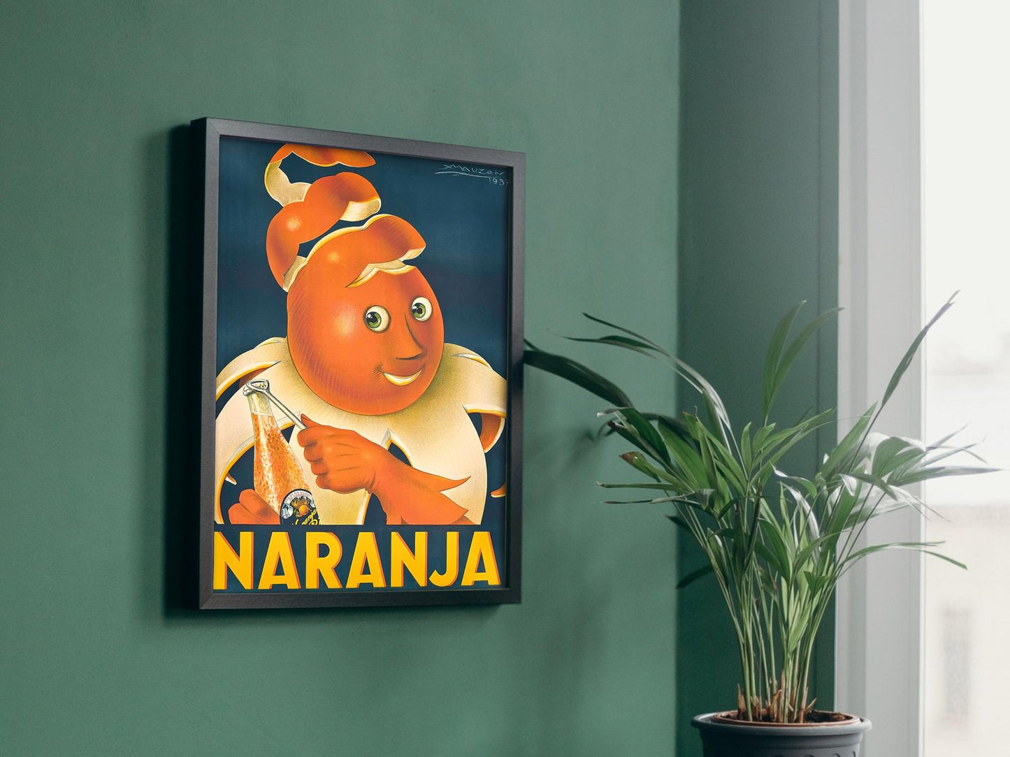 Naranja Juice poster by Achille Mauzan, 1937, Vintage Ads and Posters, fine art print