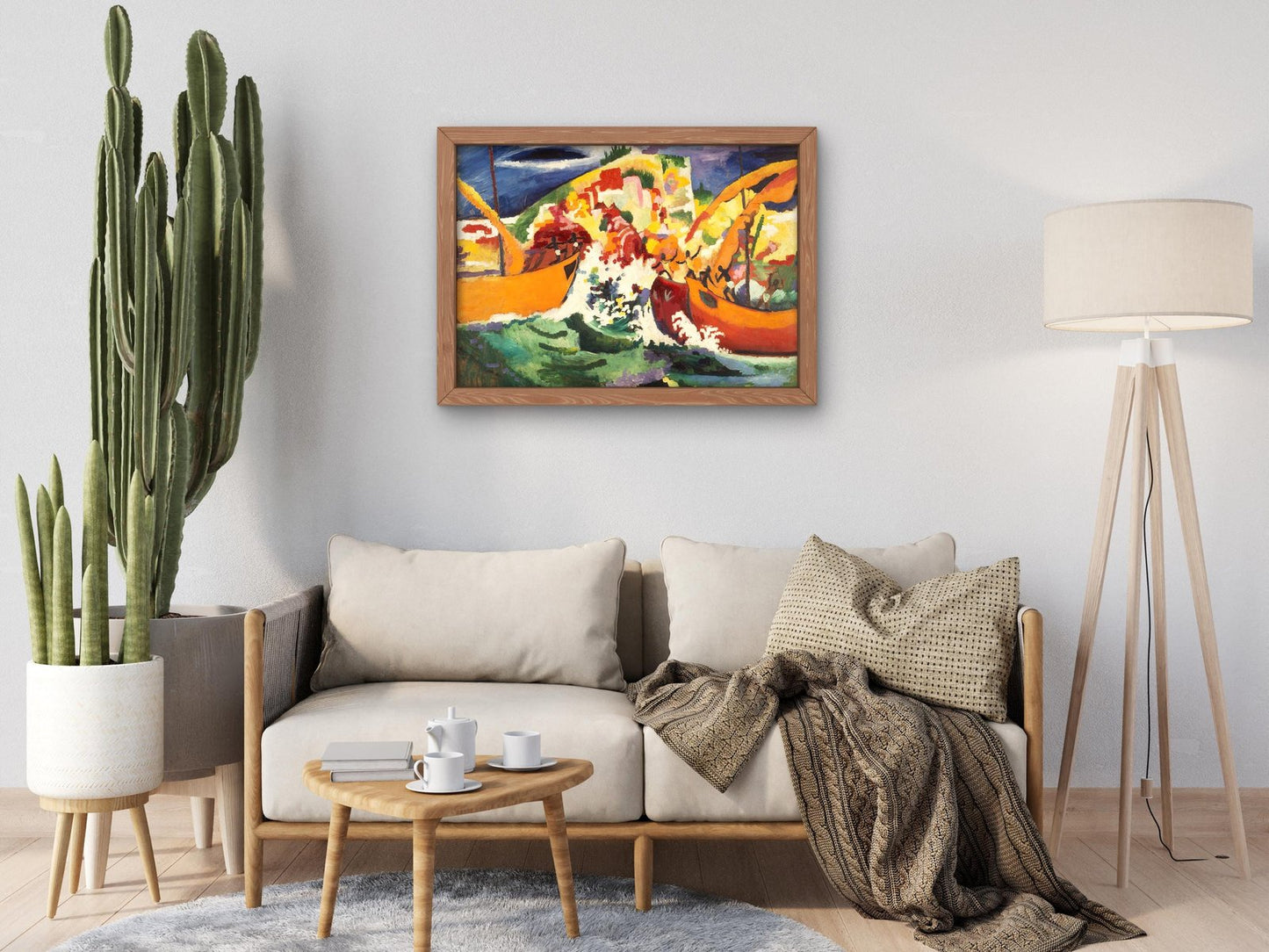 Native Sea Fight by August Macke, 1912, Expressionism and Fauvism, fine art print
