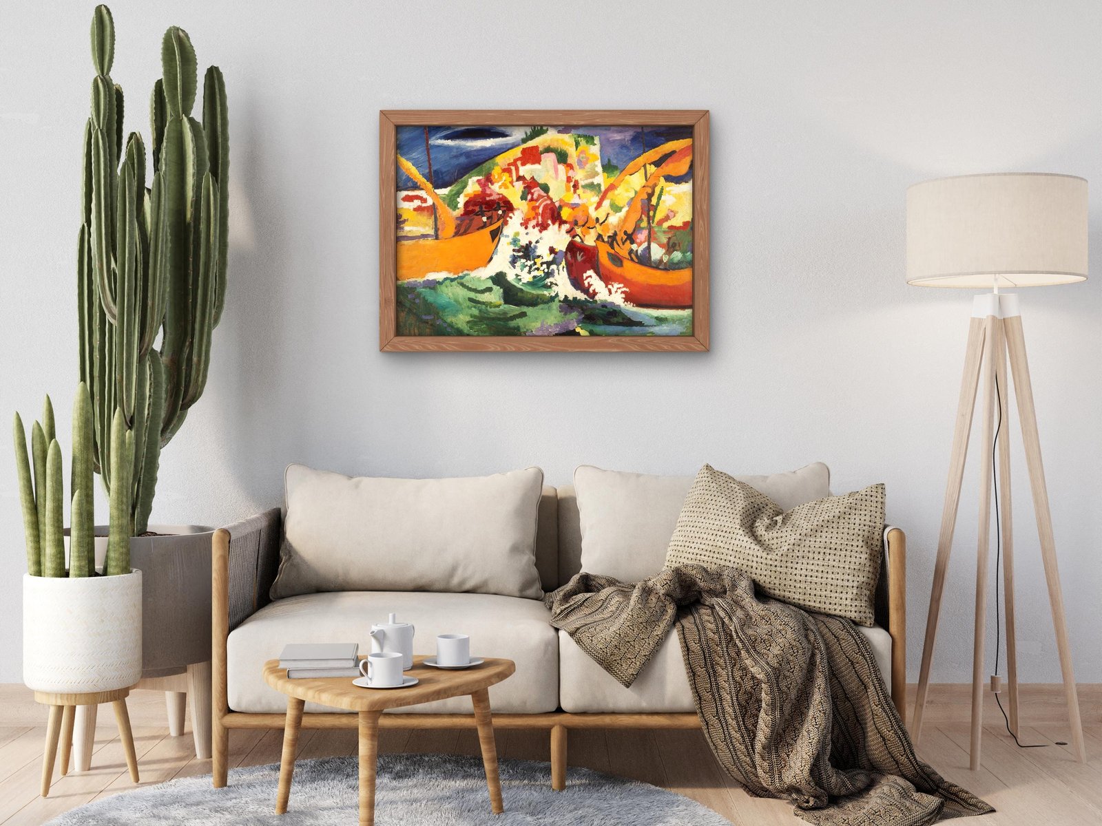 Native Sea Fight by August Macke, 1912, Expressionism and Fauvism, fine art print