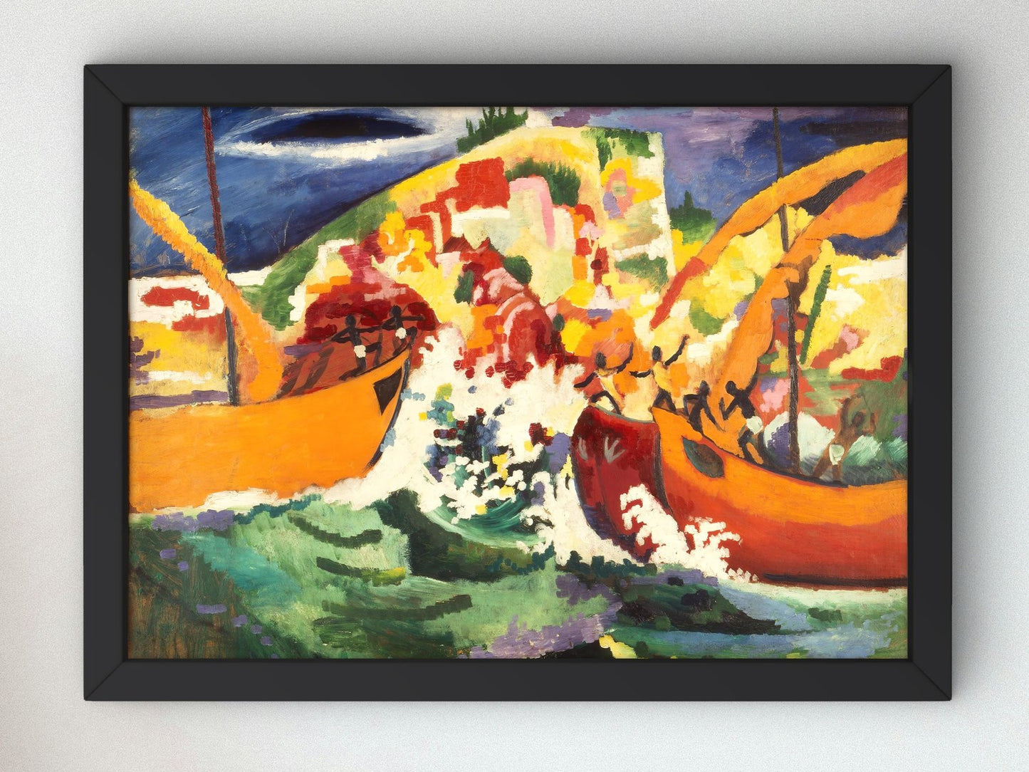 Native Sea Fight by August Macke, 1912, Expressionism and Fauvism, fine art print