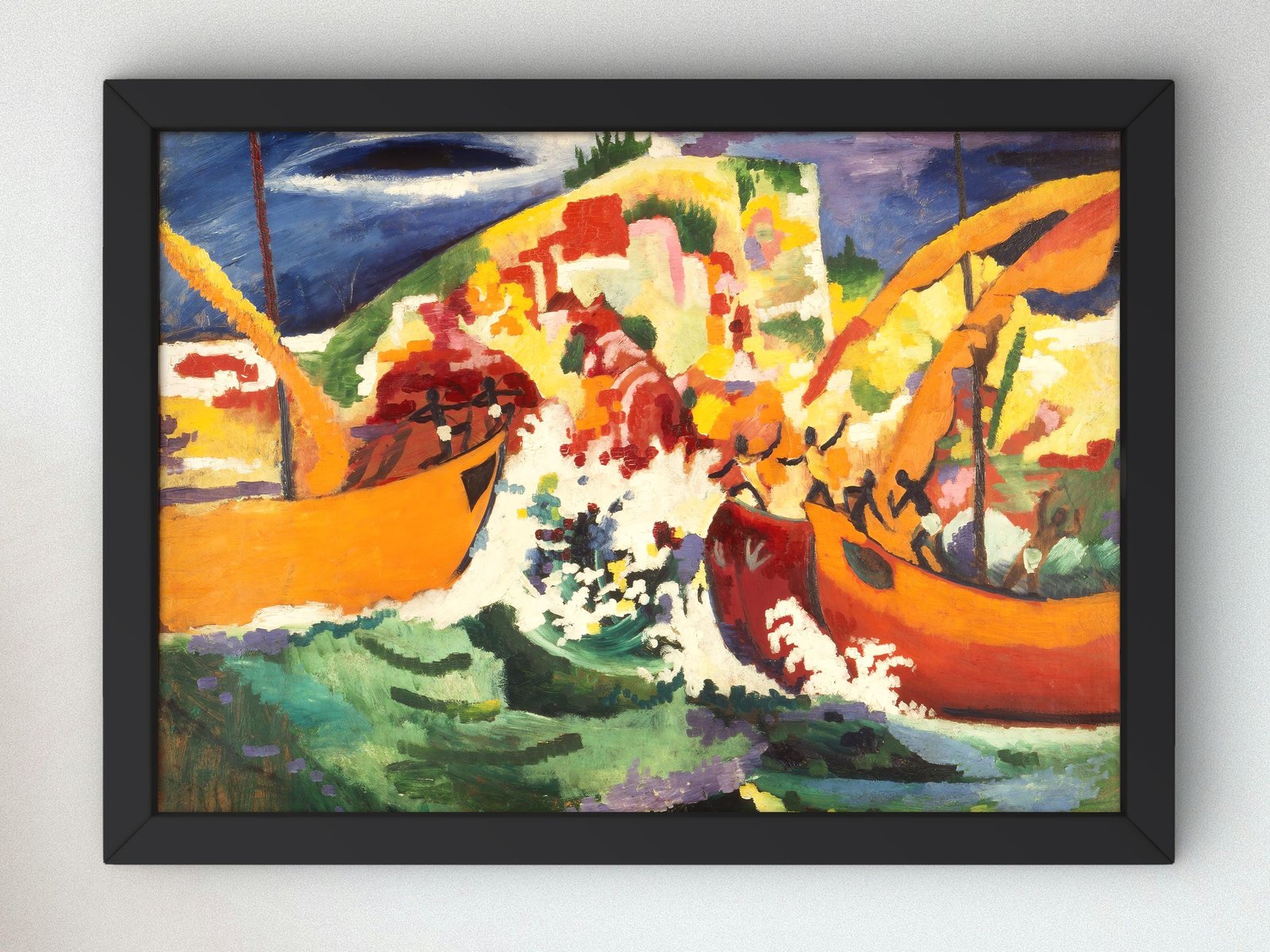 Native Sea Fight by August Macke, 1912, Expressionism and Fauvism, fine art print