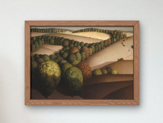 Near Sundown by Grant Wood, 1933, Art Deco and American Modernism, fine art print