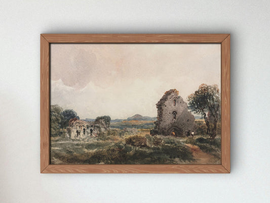 Neath Abbey by Peter De Wint, 1840, Romanticism and Classical Landscapes, fine art print