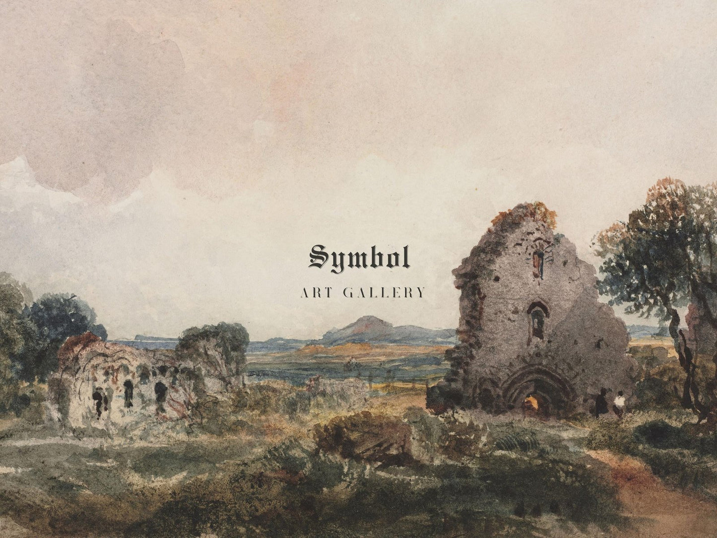 Neath Abbey by Peter De Wint, 1840, Romanticism and Classical Landscapes, fine art print