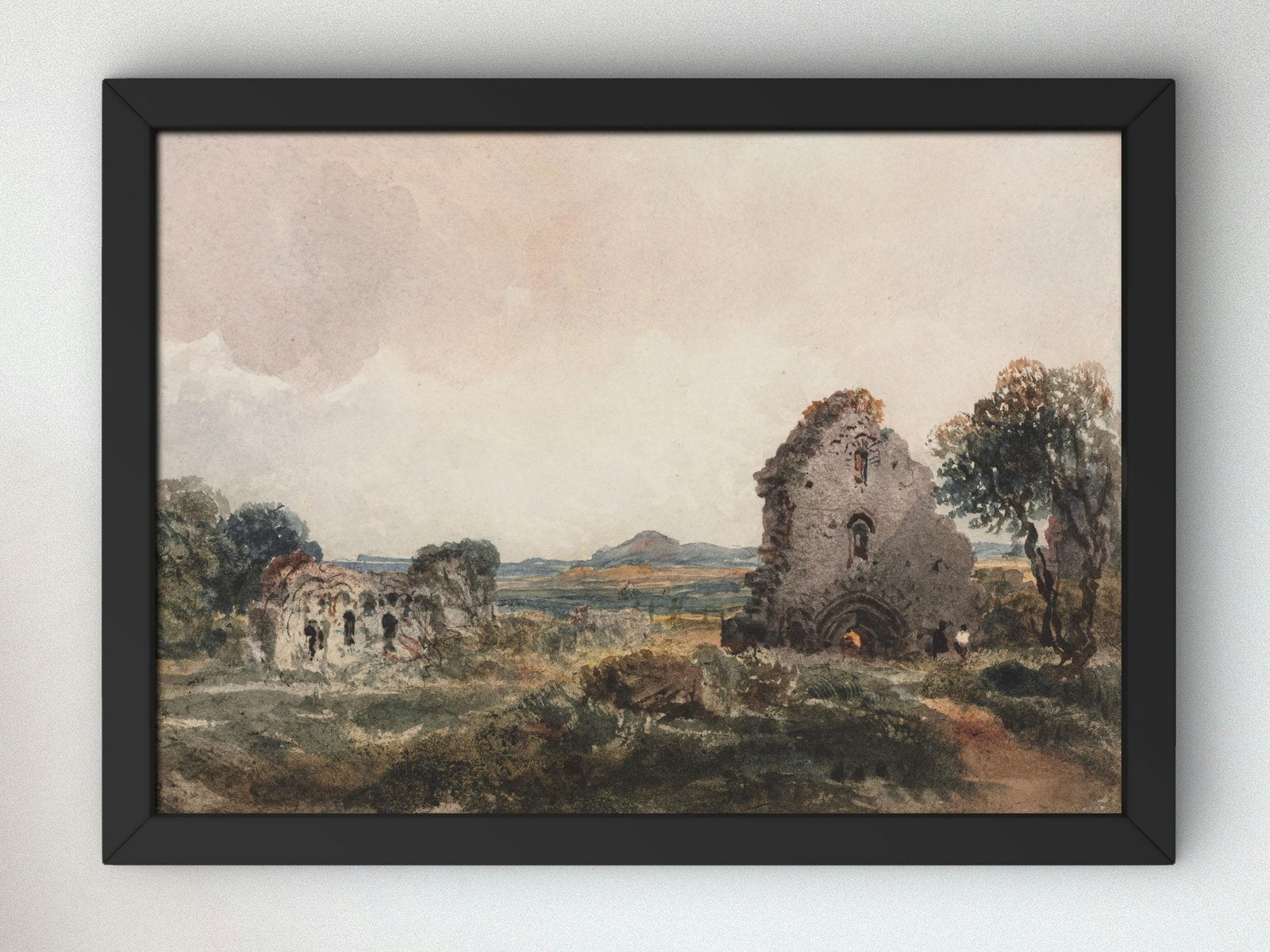 Neath Abbey by Peter De Wint, 1840, Romanticism and Classical Landscapes, fine art print