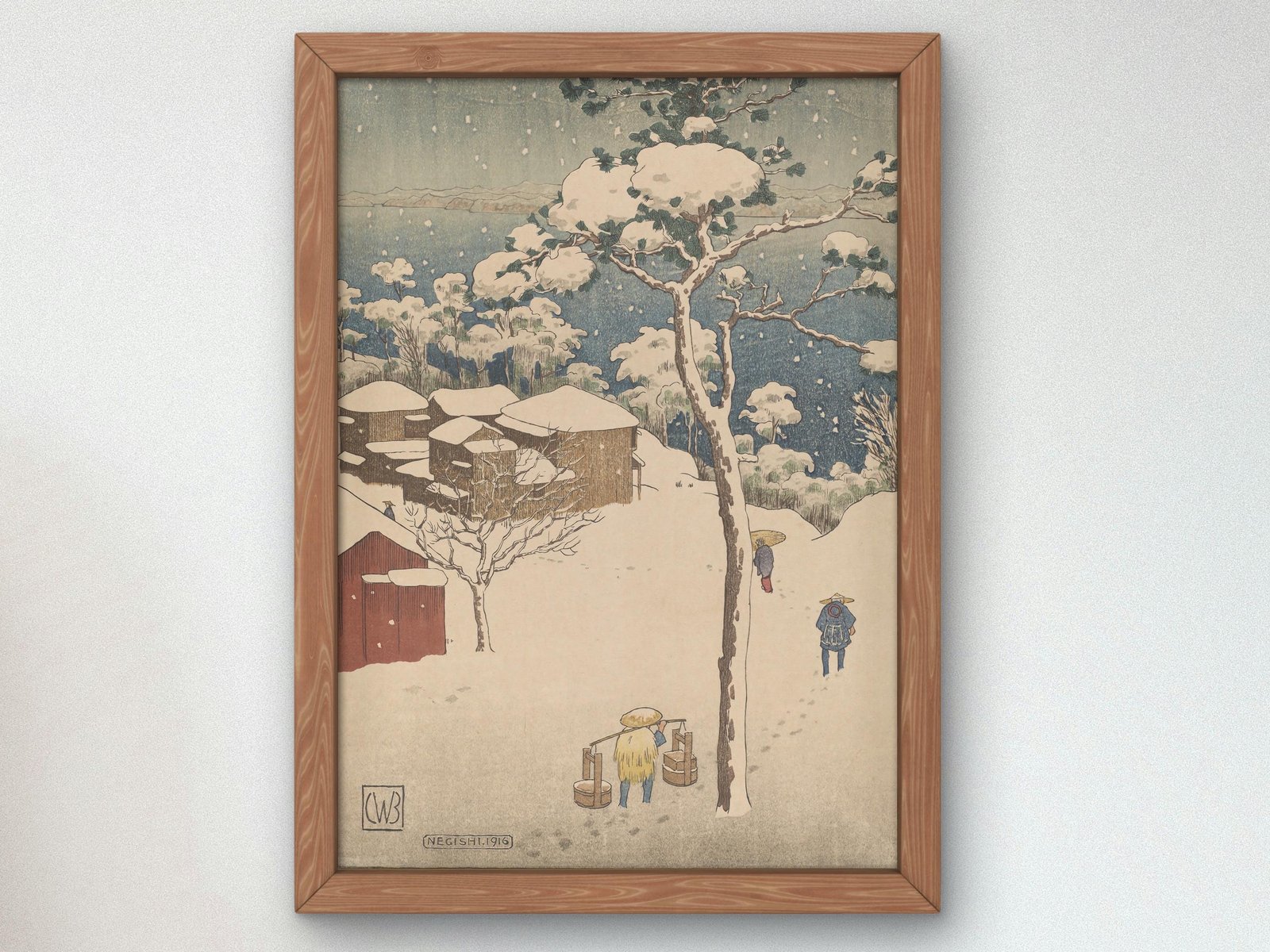 Negishi by Charles W. Bartlett, 1916, Japanese Woodblock Prints, fine art print