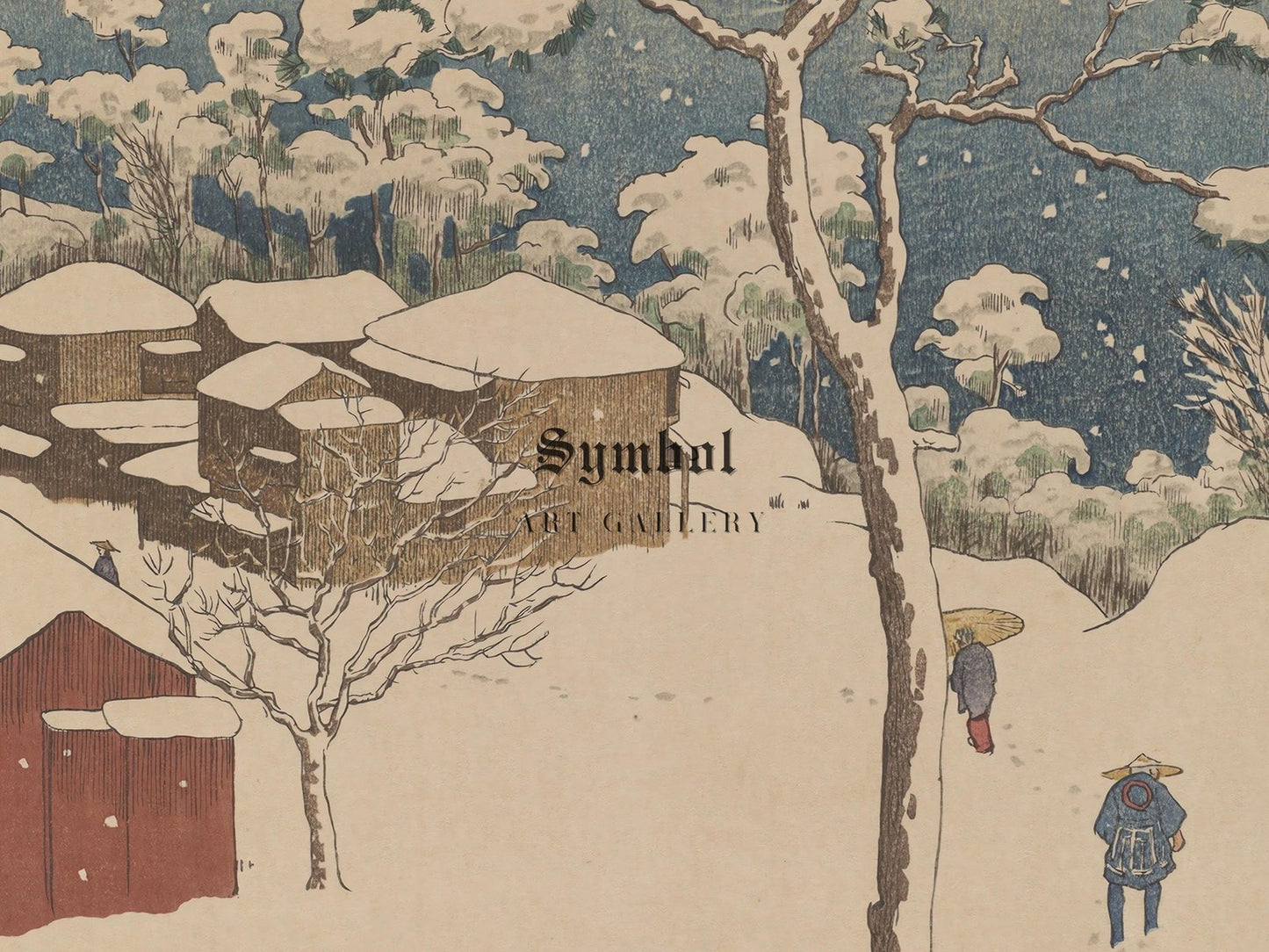 Negishi by Charles W. Bartlett, 1916, Japanese Woodblock Prints, fine art print