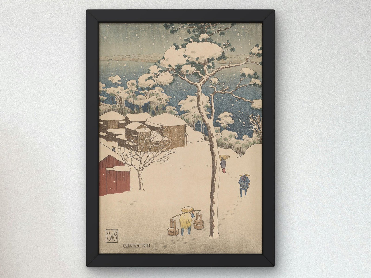 Negishi by Charles W. Bartlett, 1916, Japanese Woodblock Prints, fine art print