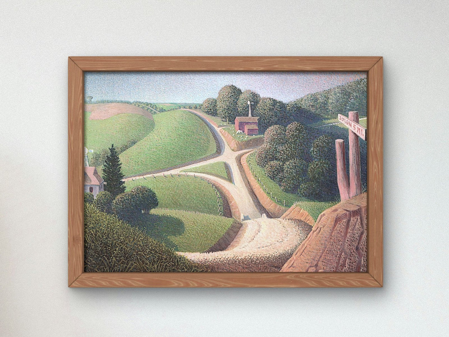 New Road by Grant Wood, 1939, Art Deco and American Modernism, fine art print